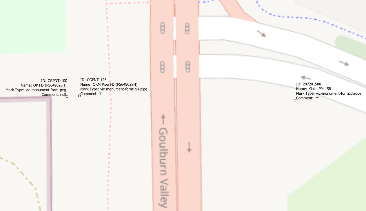 VIC Survey Marks Example